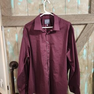 Madison Burgundy Men's Dress Shirt
